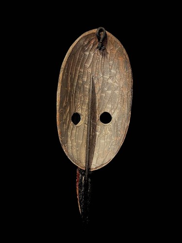 Masque facial tribal africain bois sculpté à la main vintage suspendu au mur Dan Zapkei-4621 - Photo 7 sur 12