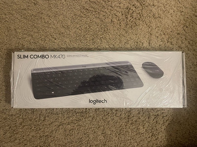 Logitech MK470 Slim Compact Wireless Keyboard & Mouse Combo Black