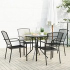 <!--F#f_0-->Stackable Garden Chair Set 5 Piece Anthracite Powder-coated Steel Outdoor 83757<!--F/-->