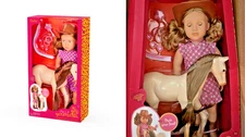 Our Generation Callie doll with Hair Play Foal 18" Doll & Horse Accesory