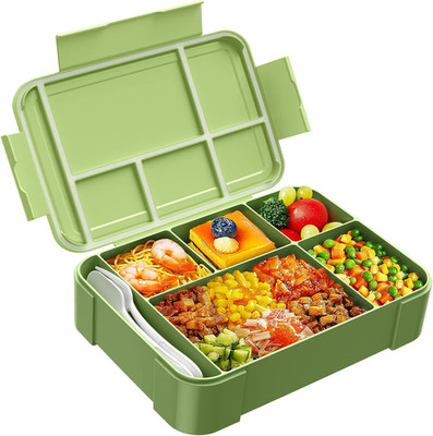 Jelife Bento Box Kids Lunch Box - 1450ml Large Leakproof 6 Compartments Kids Lun