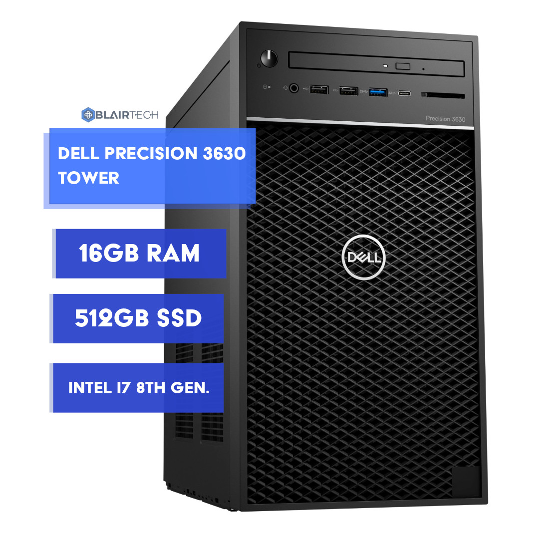 Dell Precision Tower Desktop - 8th Gen Intel i7 | 16GB RAM 512GB SSD Windows 11