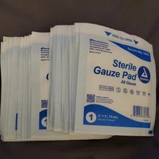 Dynarex Health Sterile Gauze Pads, 30 Count, 3" x 3" NEW