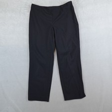 St John Caviar Pants Womens 6 Straight Leg Pull On Knit Black 30x25