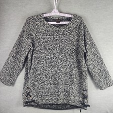 Multiples Sweater Tunic Womens Large Gray Cre...