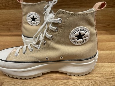 Converse Run Star Hike High Earthy Tones Light Twine Chunky Platform M 9 W 10.5