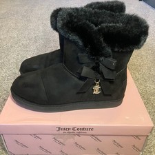 Juicy Couture Kodak Black Faux Fur Bow Boots Rhinestone JC Charm KJ03335S SZ 5M