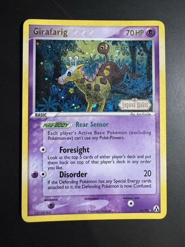 2006 EX Legend Maker Girafarig 16/92 Reverse Holo Stamp LP