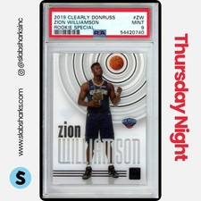 2019 PANINI CLEARLY DONRUSS #ZW ZION WILLIAMSON SPECIAL RC PSA 9 ROOKIE