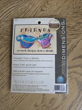 Dimensions Stamped Cross Stitch Kit Friends Cheaper Than A Shrink 7  x5  New