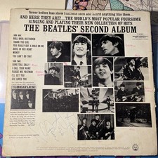 THE BEATLES Signed Autograph record SECOND ALBUM Ringo star  Music COA  X1