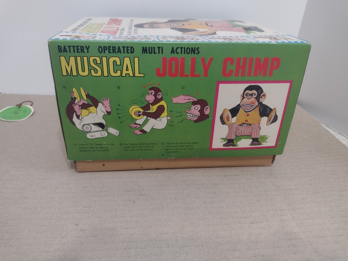Vintage Daishin Musical Jolly Chimp Clapping Cymbal Monkey w/Box
