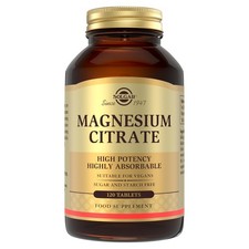 Solgar Magnesium Citrate 200 mg - 120 Tablets 120 count (Pack of 1), Brown