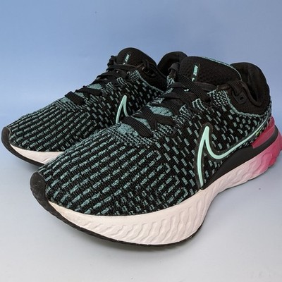 Nike React Infinity Run Flyknit 3 Shoes Sneakers Womens Sz 7 M Black DD3024-003