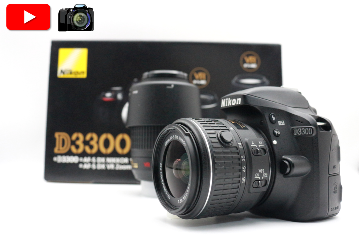 Nikon D3300 Double Zoom Kit Black 18-55mm 55-200mm Shutter Count 