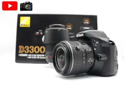 Nikon D3300 Double Zoom Kit Negro 18-55mm 55-200mm Número de obturador: 21000... - Imagen 1 de 4