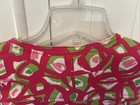Lark Lane Cropped Denim Jacket Womens Size 12P Pink Green Print Silver Buttons — photo 9
