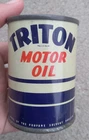 Vintage Triton Motor Oil Can Coin Bank