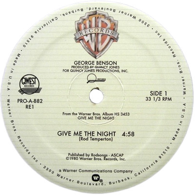 George Benson / Rufus & Chaka Khan - 'Give Me The Night / Ain't Nobody' 12''