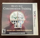 New Brain Age Concentration Training Nintendo 3DS Game Memory Focus IQ DS Adults