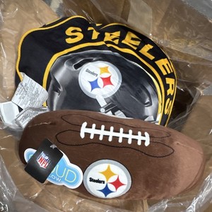NFL Pittsburgh Steelers Travel Cloud Pillow Set Football & Helmet Plush