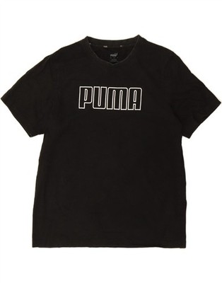 PUMA Mens Graphic T-Shirt Top Large Black JK09