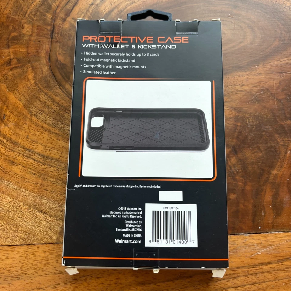 para iPhone 6 / 7 / 8 - Marca Blackweb - Funda Protectora - Pata de cabra y Cartera Foto 2 de 4