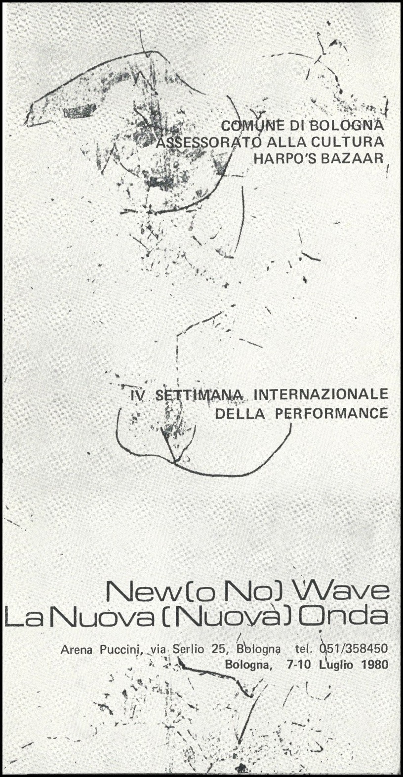 IV settimana della performance, Bologna, 1980. Cura di Francesca Alinovi e altri