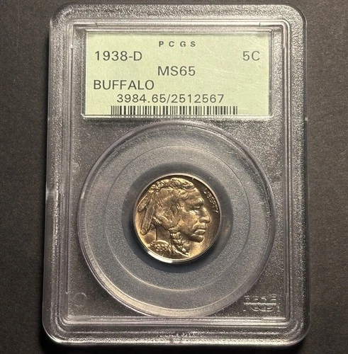 1938-D Buffalo Nickel — PCGS MS65 🔥 OGH Holder