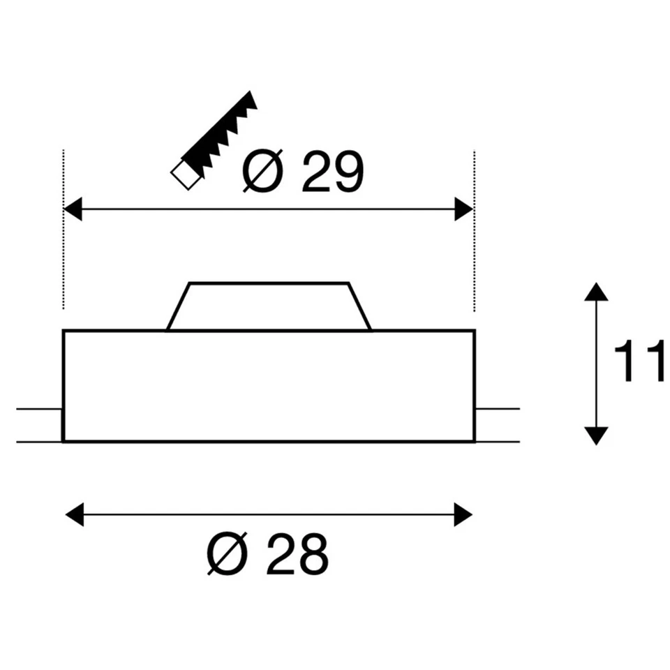 SLV LED Deckeneinbauleuchte rund MEDO 30 / 40 / 60 / 90 Warmweiß 3000K DIMMBAR - Bild 4 von 4