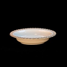 Royal Worcester Rimmed Bowl Oval Serving Kempsey Floral Center Gold 1944-1955