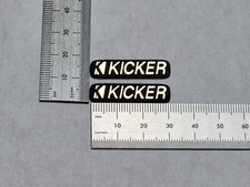 Kicker Speaker Badge Logo Emblem Name Plate - Premium Gold With Adhesive