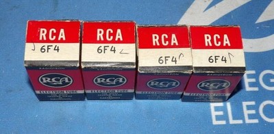 Lot of 4 NIB RCA 6F4 Acorn Electron Vaccum TUbes + 90 Day Warranty