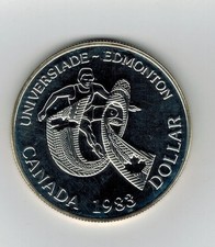 1983  Canadian Edmonton SILVER Dollar