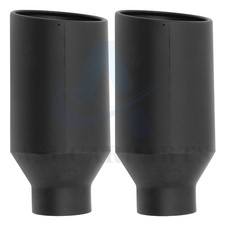 Bolt On Black Diesel Exhaust Tip 4 Inlet 7 Outlet 15 Long Stainless Steel