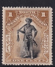 NORTH BORNEO QV SG92a, 1c black & bistre-brown, Mounted MINT. Cat &pound;12.