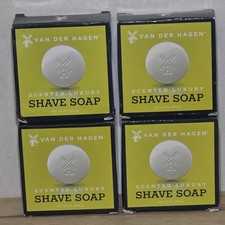Van Der Hagen Men's Luxury Scented Shave Bar Soap 3.5 OZ - Pack of 4 New in Box