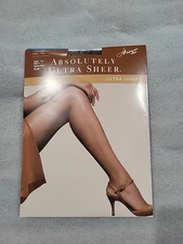 NEW HANES ABSOLUTELY ULTRA SHEER CONTROL TOP SHEER TOE PANTYHOSE STYLE 707 Sz F