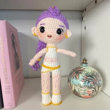 7.8" Rumi Chibi Crochet Doll - Handmade Doll Plush, Inspired by Anime