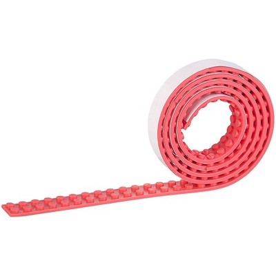 infactory Selbstklebendes Spielbaustein-Tape für gängige Systeme, 1 m, rot