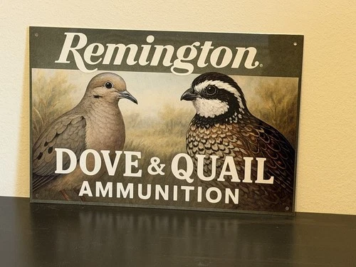 Remington Dove And Quail Cartridges Vintage  Style Metal Sign Hi Gloss