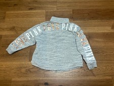 Victoria Secret Pink Zip Up Jacket Sweatshirt Women s Size XL EUC