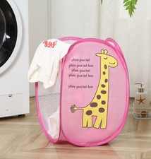 Portable Foldable Laundry Basket For Children In Colorful Print