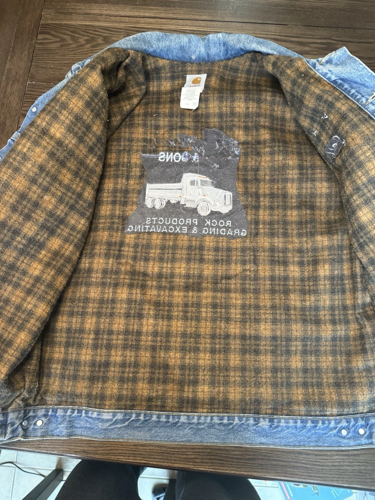VINTAGE CARHARTT J11DST USA DENIM JACKET XL BLANKET LINED SCREAMING EAGLE π₯ - product detail image 11