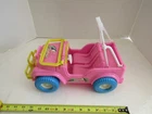 VINTAGE 1987 MATTEL TOY BARBIE DOLL JEEP PINK BLUE WHEELS VEHICLE