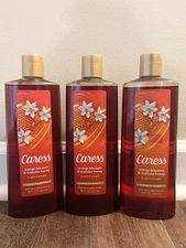 3 Caress Orange Blossom & Manuka Honey Floral Oil Essence Body Wash 18 Oz. Each