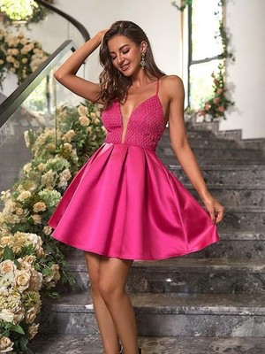 Angel-fashions Champagne Sequin Tassel Dress Bodycon Midi Cocktail Party