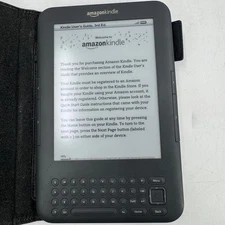 Amazon Kindle Keyboard 3rd Gen D00901 WiFi 6″ E-Reader w/ Case