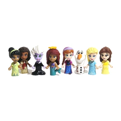 Lego Disney FRIENDS Micro Doll Lot 8 Figures Ursula Tiana Ariel Moana Olaf Belle - Image 1 of 4