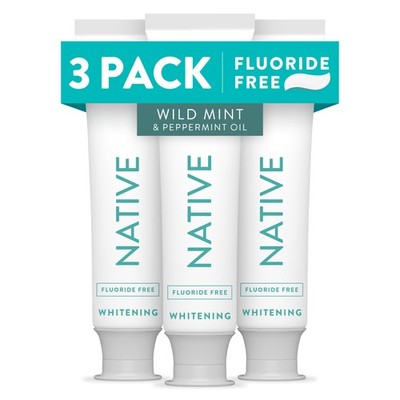 Native Fluoride-Free Whitening Toothpaste: Wild Mint Peppermint, Adults & Kids 2